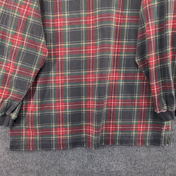 The Disney Store Mens Mickey Mouse Polo Shirt Red Plaid XXL Long Sleeve Cotton - Picture 7 of 13